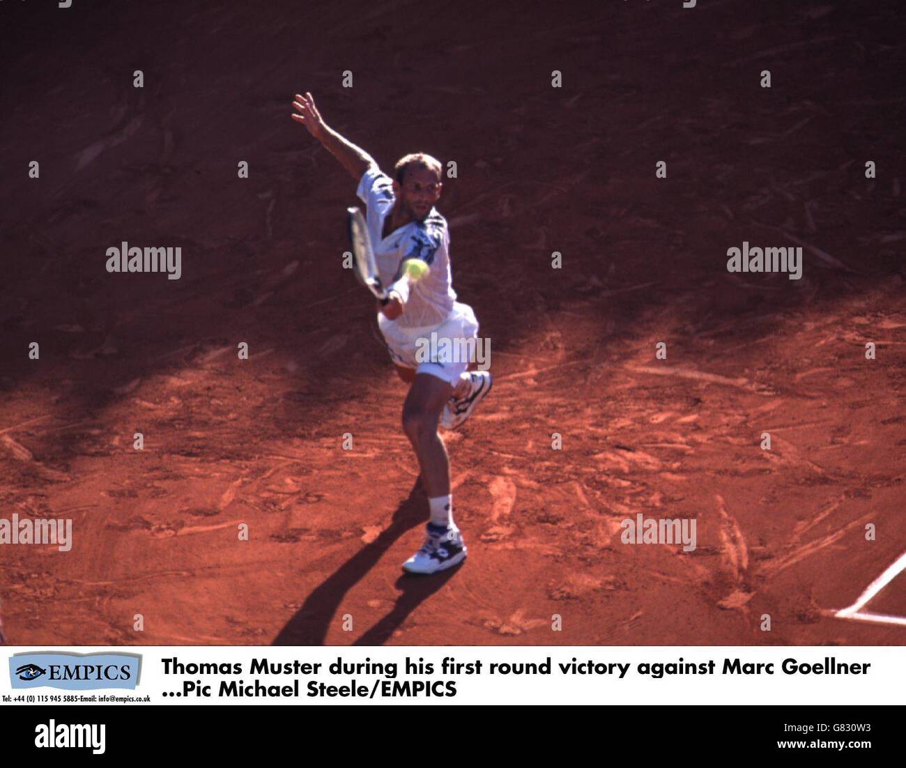 French Open Tennis- Thomas Muster v Marc Goellner Stock Photo