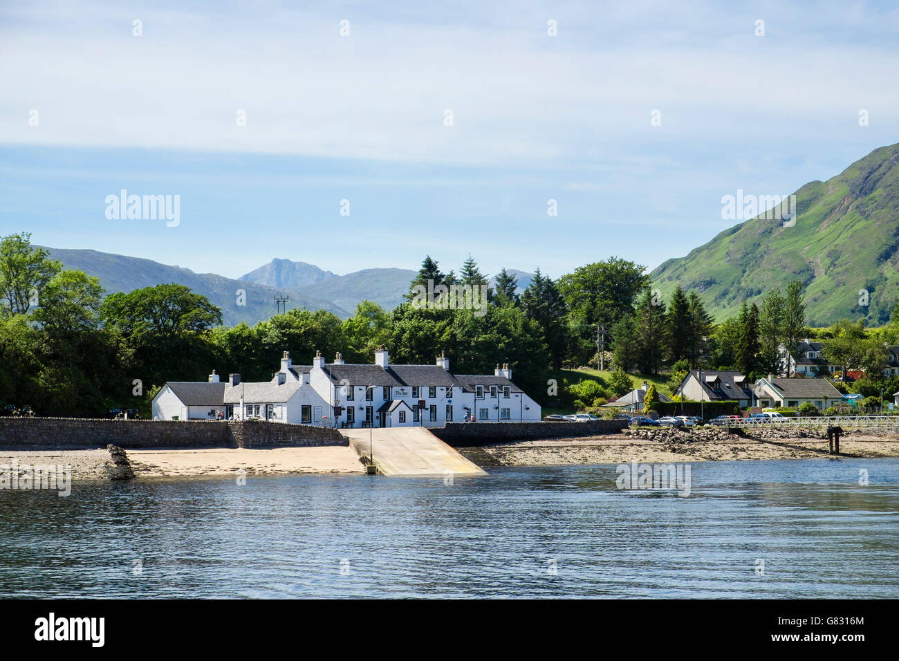 The Inn at Ardgour by Corran Ferry Terminal on shore of Loch Linnhe. Corran Fort William Inverness-shire Highland Scotland UK Stock Photo