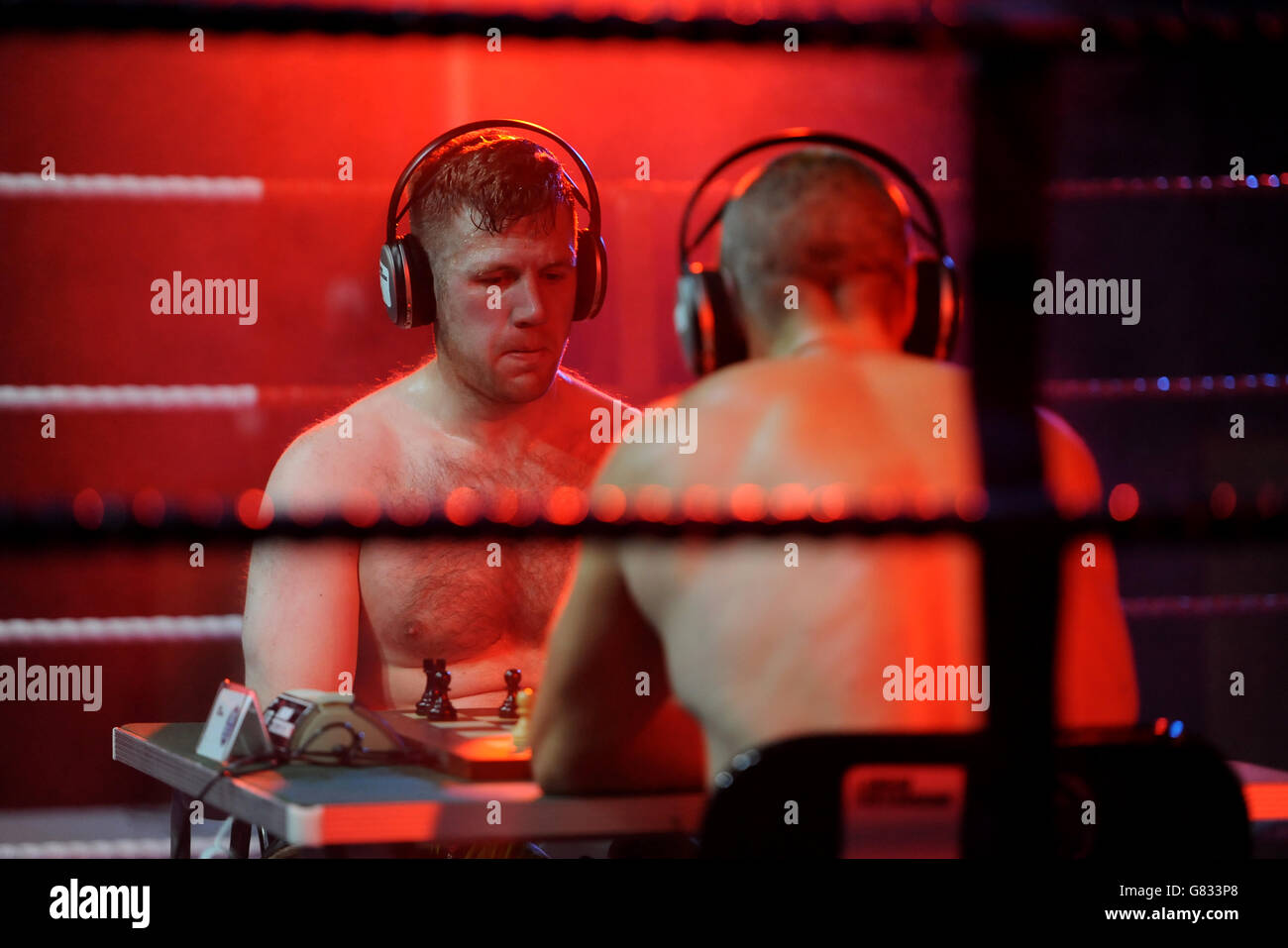 Sport - London Chessboxing Grandmaster Bash! - Scala. Karl Ouch (left) and  Ion Citu play a round of chess during their bout at Scala, London Stock  Photo - Alamy