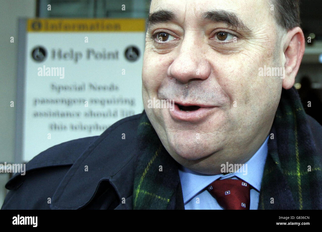Scottish National Party (SNP) leader Alex Salmond, on the campaign trail in the Western Isles. Stock Photo