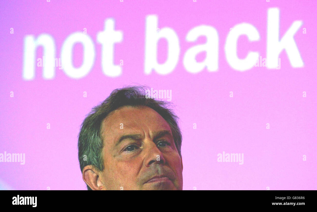 General Election Campaign 2005 Labour Party Press Conference Stock