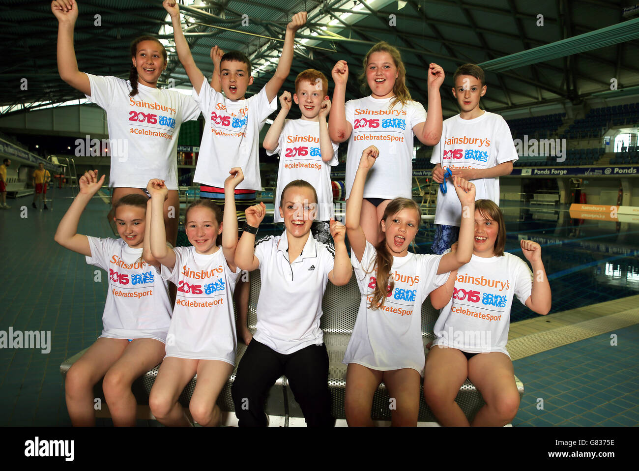 Swimming Sainsbury's School Games Roadshow Pond's Stock Photo