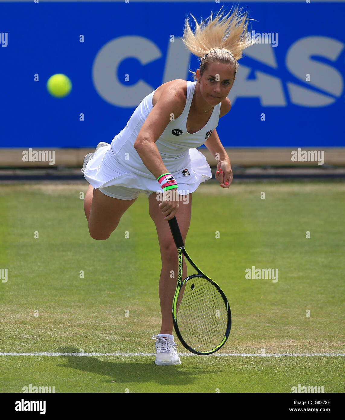 Czech Republic's Klara Koukalova during her straight sets defeat to Romania's Simona Halep during day four of the the AEGON Classic at Edgbaston Priory, Birmingham. PRESS ASSOCIATION Photo. Picture date: Thursday June 18, 2015. See PA story TENNIS Birmingham. Photo credit should read: Nick Potts/PA Wire Stock Photo