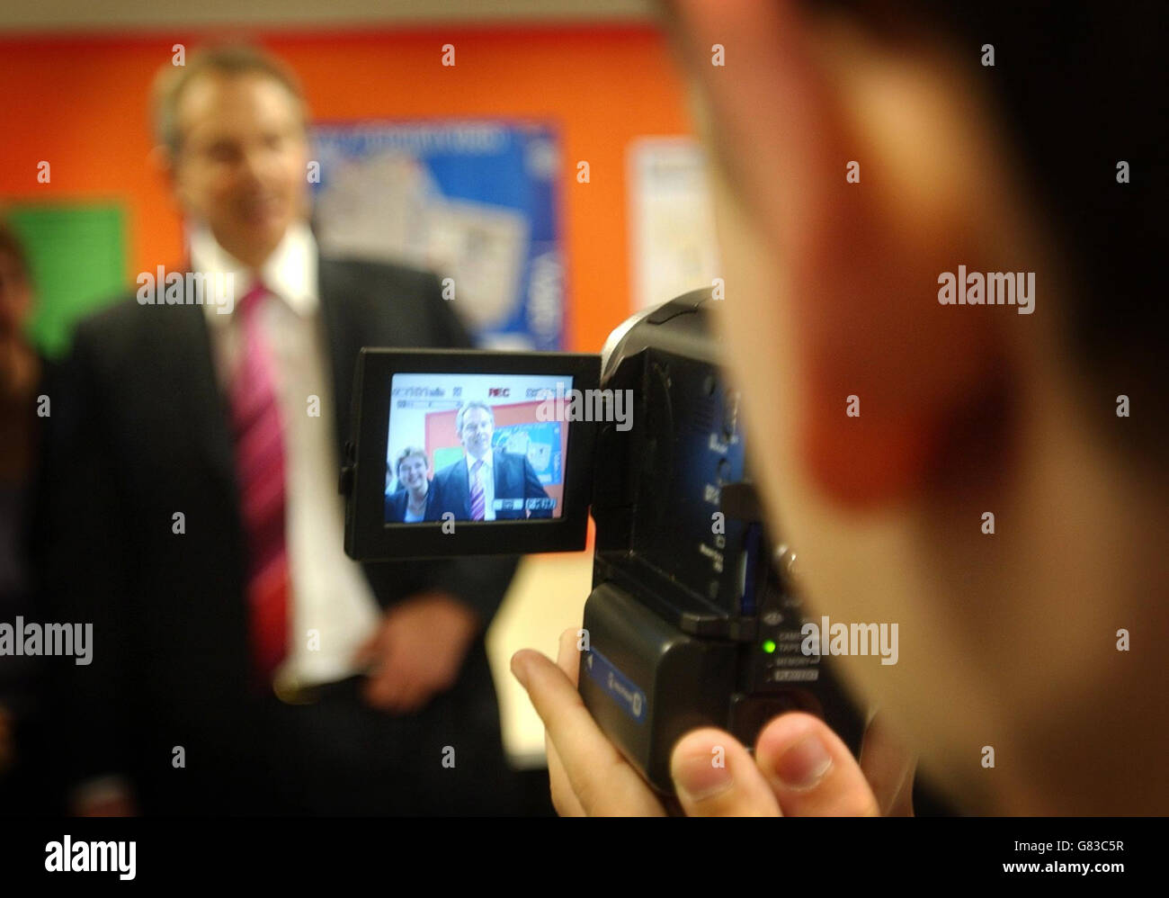 Prime Minister Tony Blair meets pupils at Lilian Baylis Technology