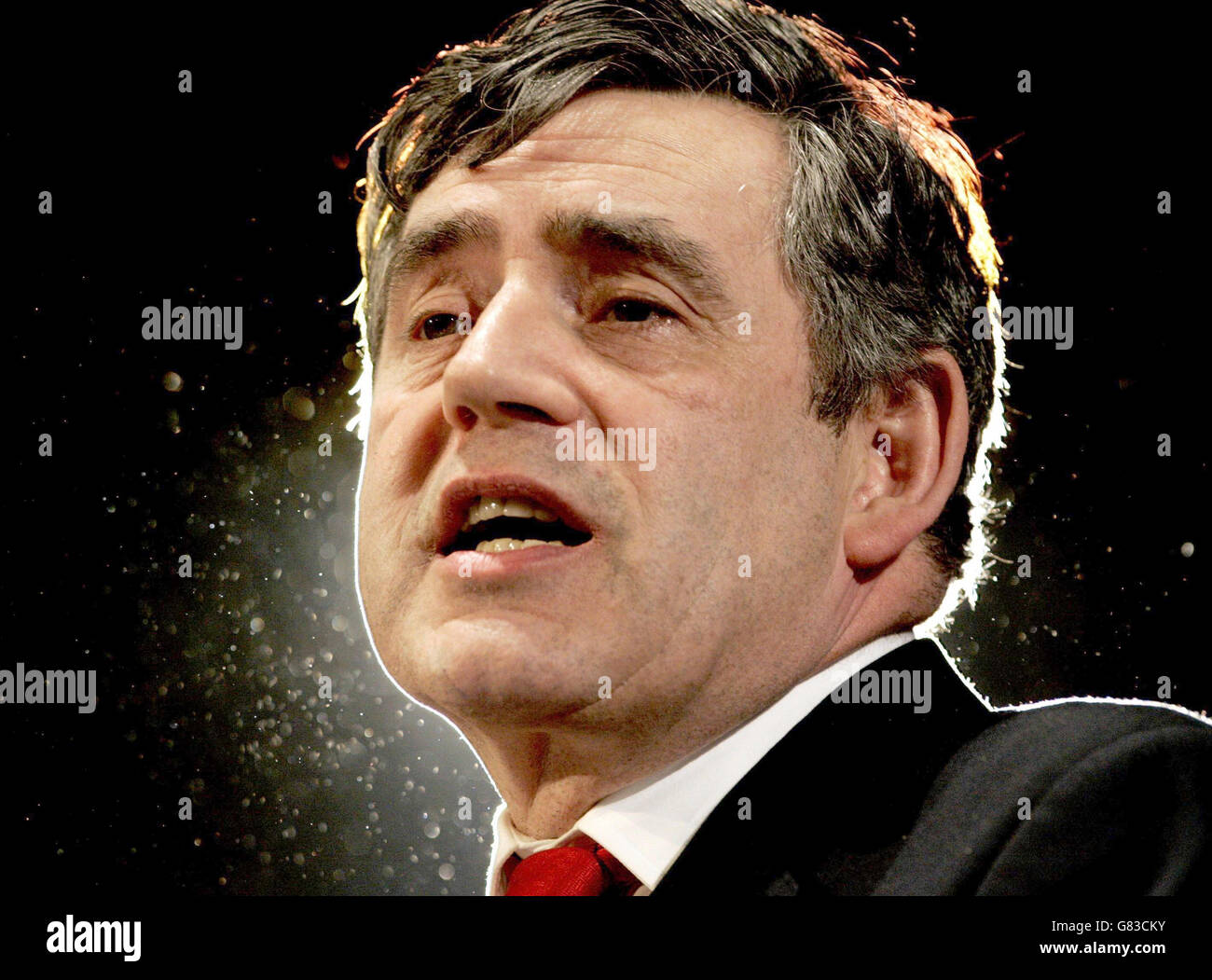 Chancellor Gordon Brown addressing delegates at the USDAW conference. Stock Photo