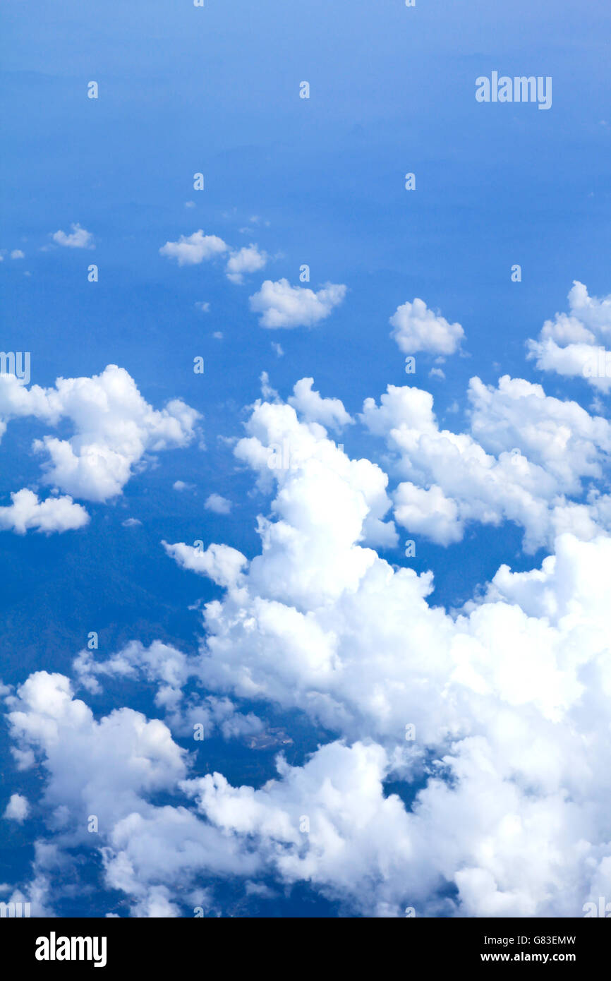 Blue sky and Clouds looking from the Airplane Stock Photo - Alamy