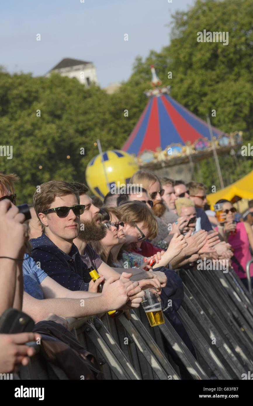 The crowd british summertime festival in hyde park hires stock