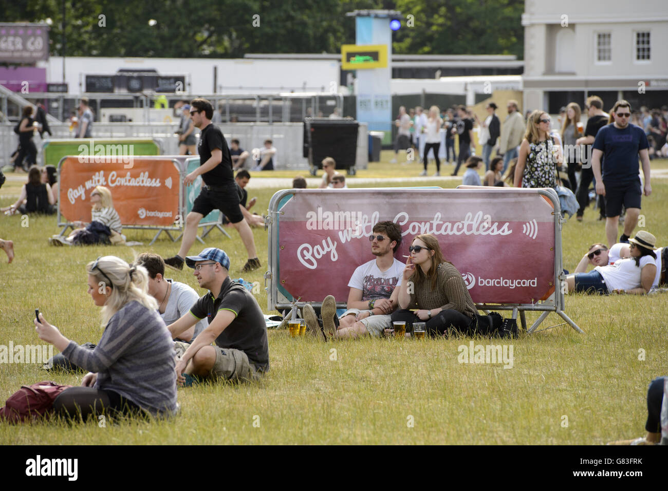 Branding british summertime festival in hyde park hires stock