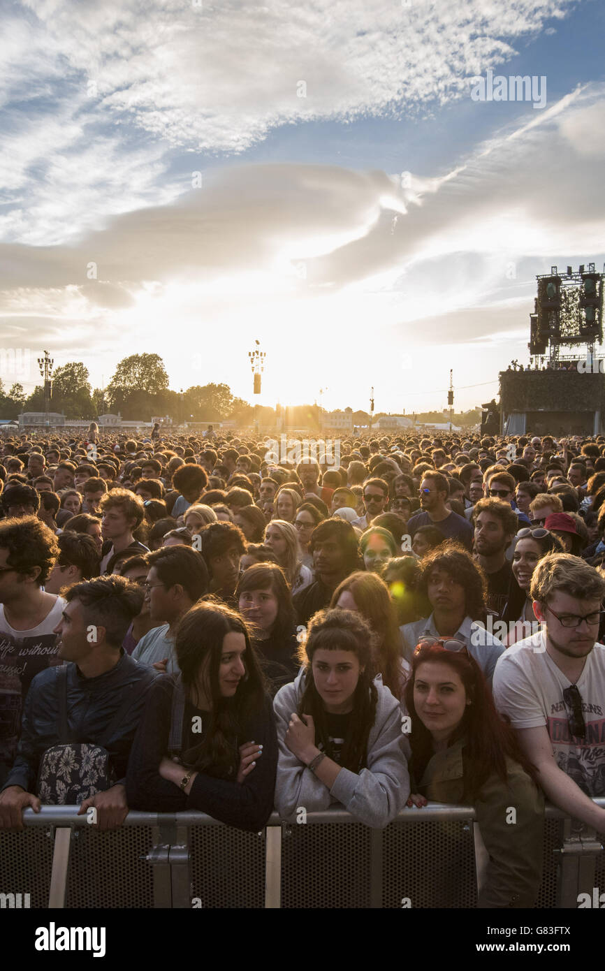 British Summer Time Hyde Park London. The crowd at the British