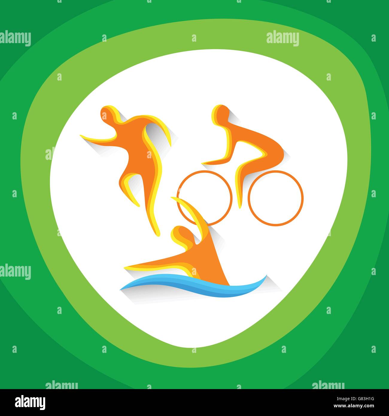 Triathlon Sport Competition Icon Stock Vector Image & Art - Alamy