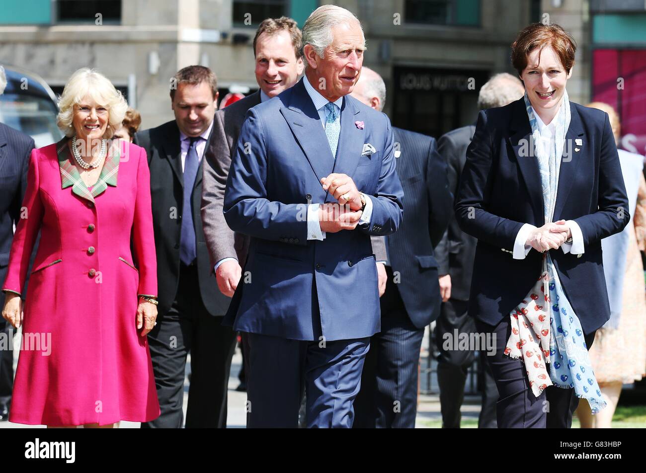 The Duke and Duchess of Rothesay arrive for a visit to the Farm to Fork