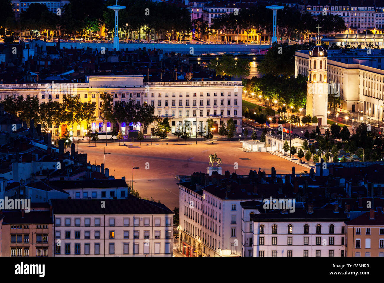 Place Bellecour in Lyon Stock Photo  Alamy