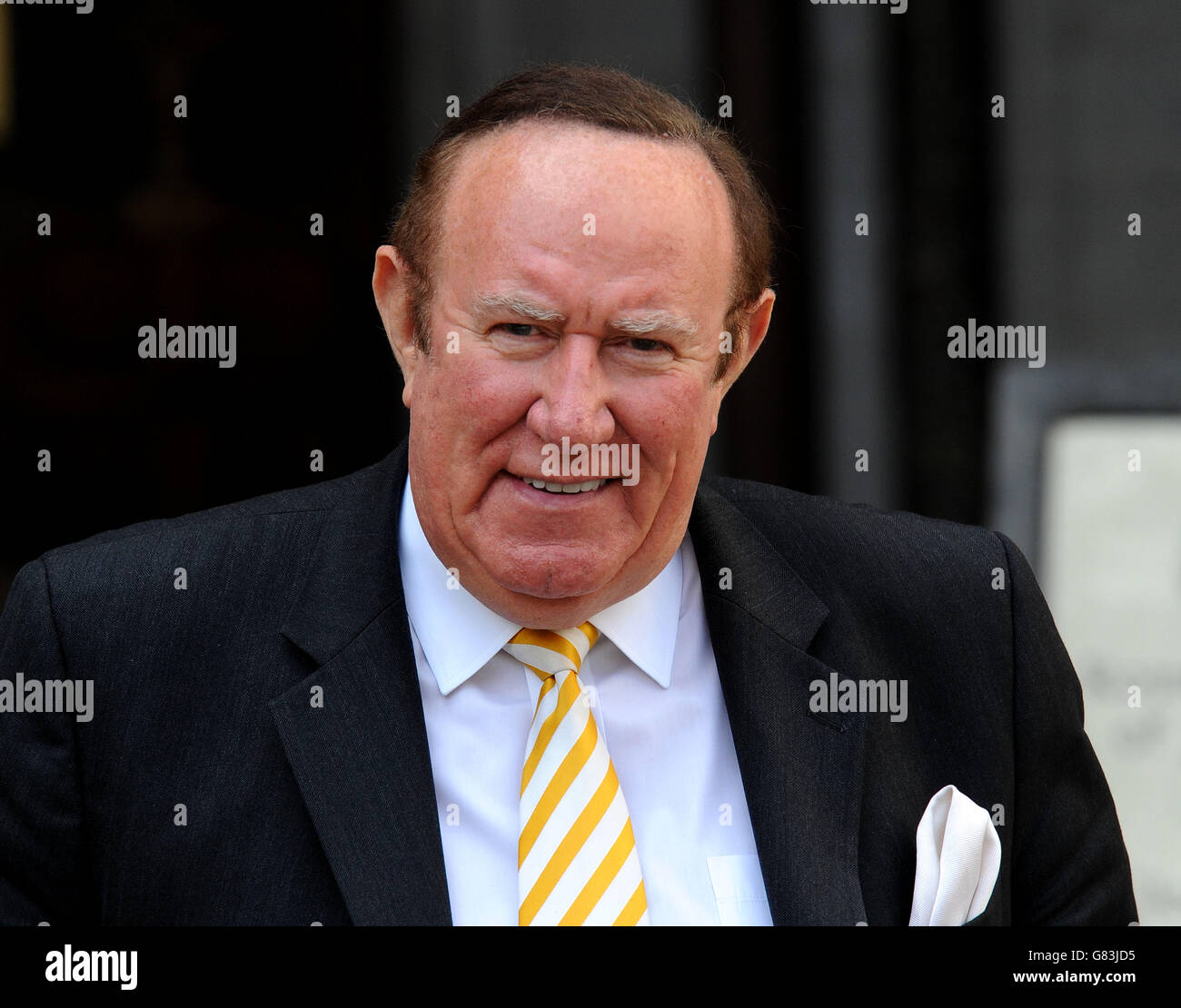 The Sunday Politics show presenter Andrew Neil, leaves the Royal Courts