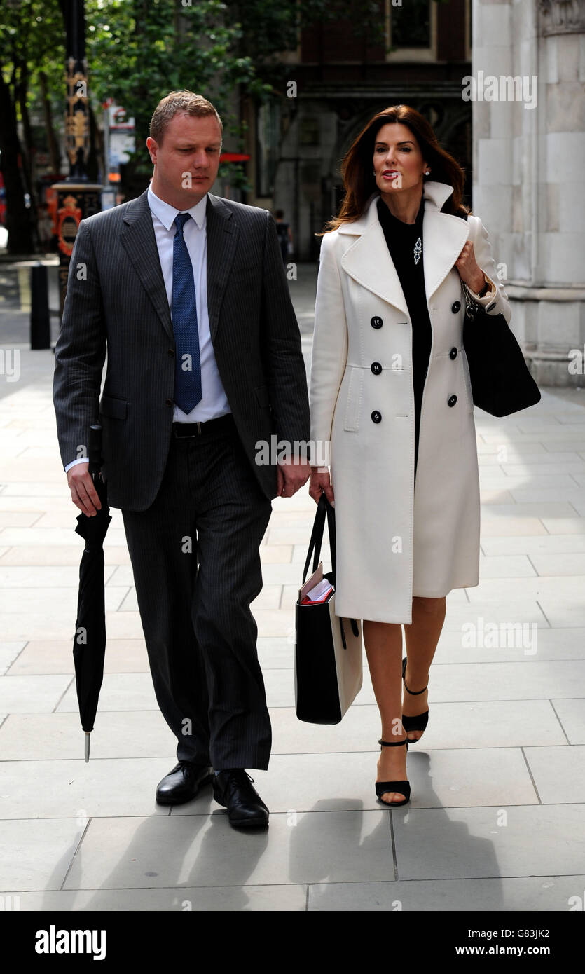 Former supermodel Christina Estrada leaves the Royal Courts of Justice