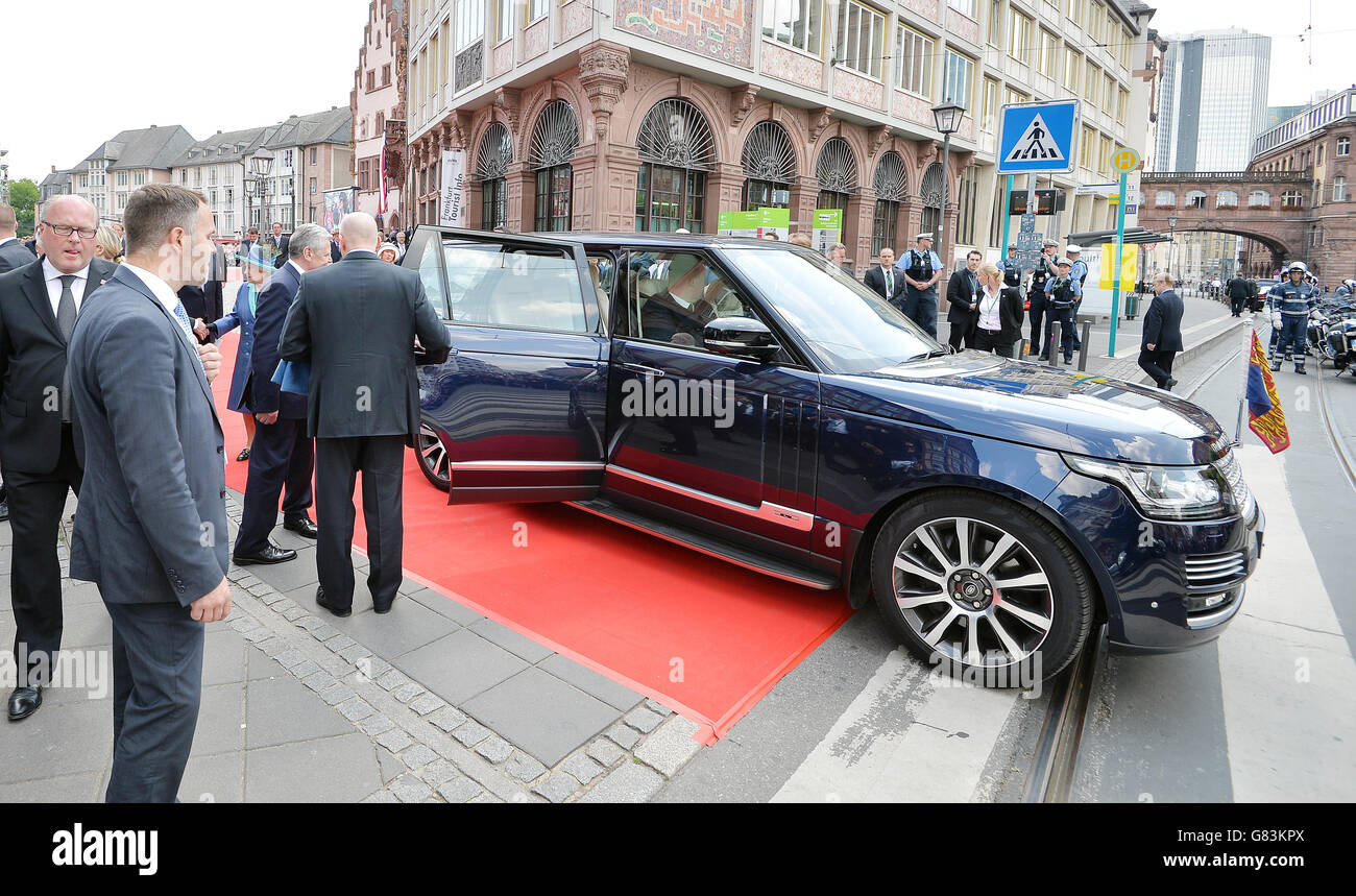 The Range Rover used by the Duke of Edinburgh and Queen Elizabeth II in Frankfurt, on the second