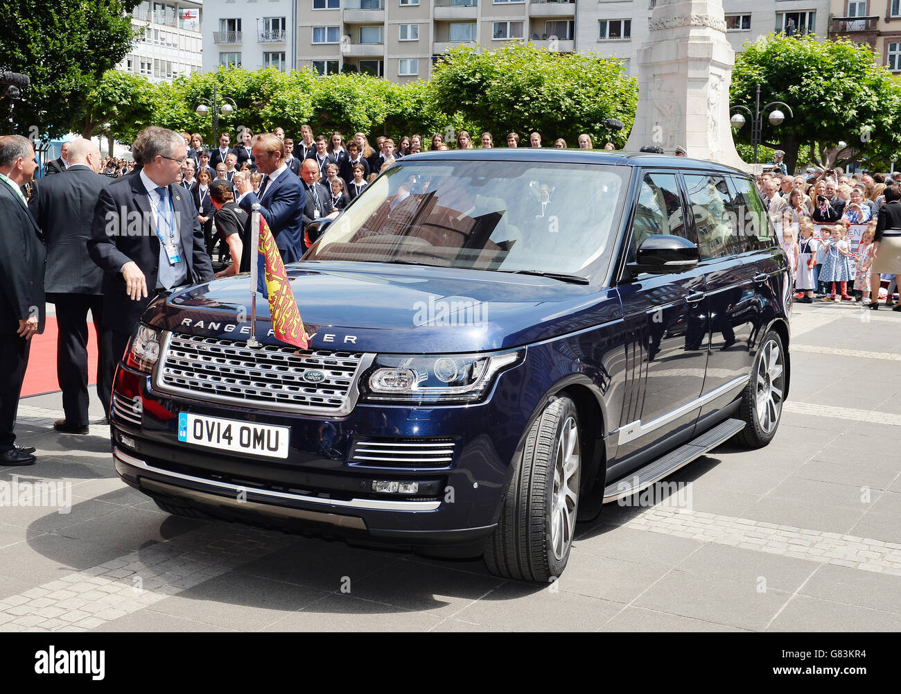 The Range Rover used by the Duke of Edinburgh and Queen Elizabeth II in Frankfurt, on the second