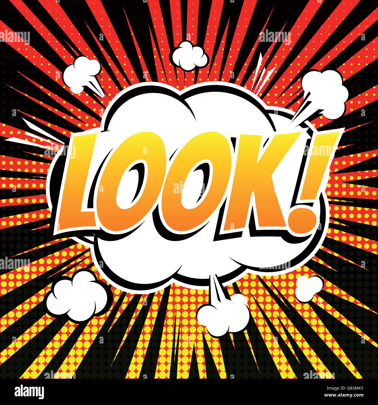 Look comic book bubble text retro style Stock Vector Image & Art - Alamy