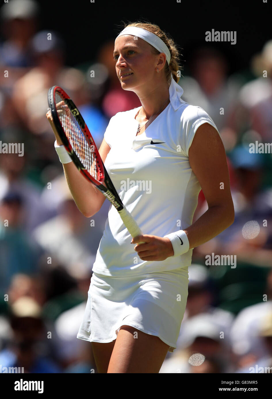 Petra Kvitova celebrates victory over Kiki Bertens during day two of