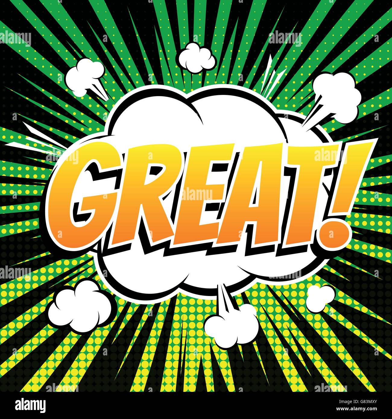 Great comic book bubble text retro style Stock Vector Image & Art - Alamy