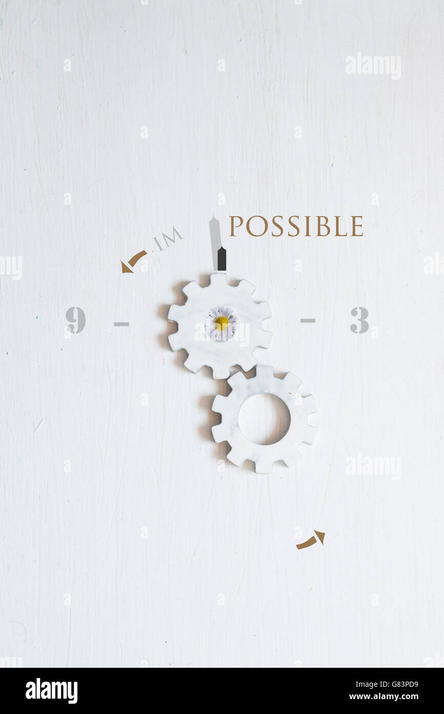 possible text and gears Stock Photo