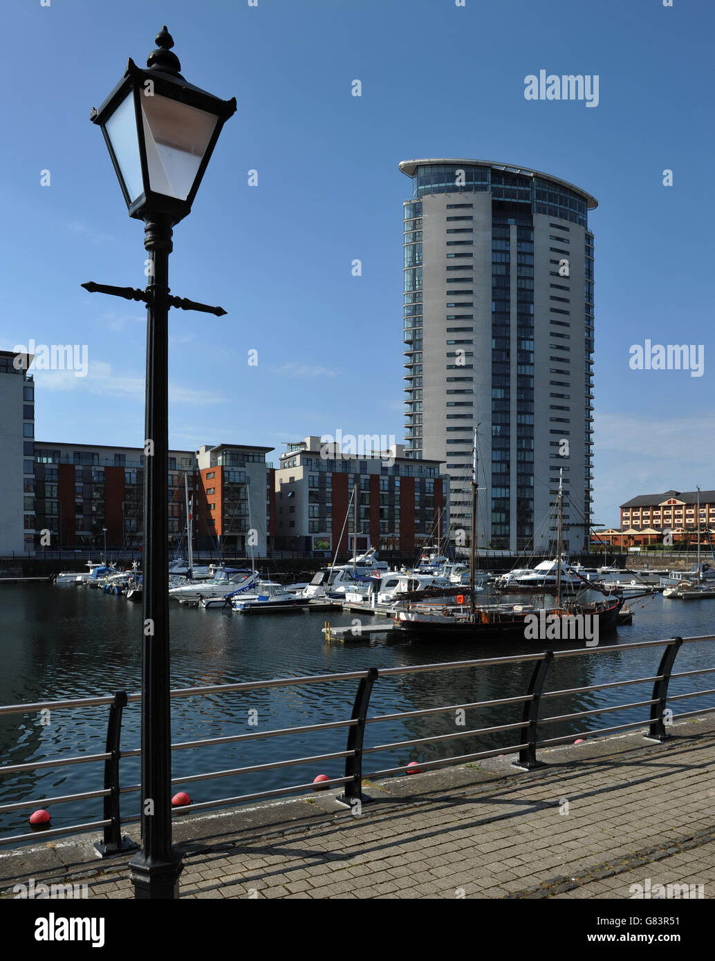 Swansea marina and tower Stock Photo Alamy