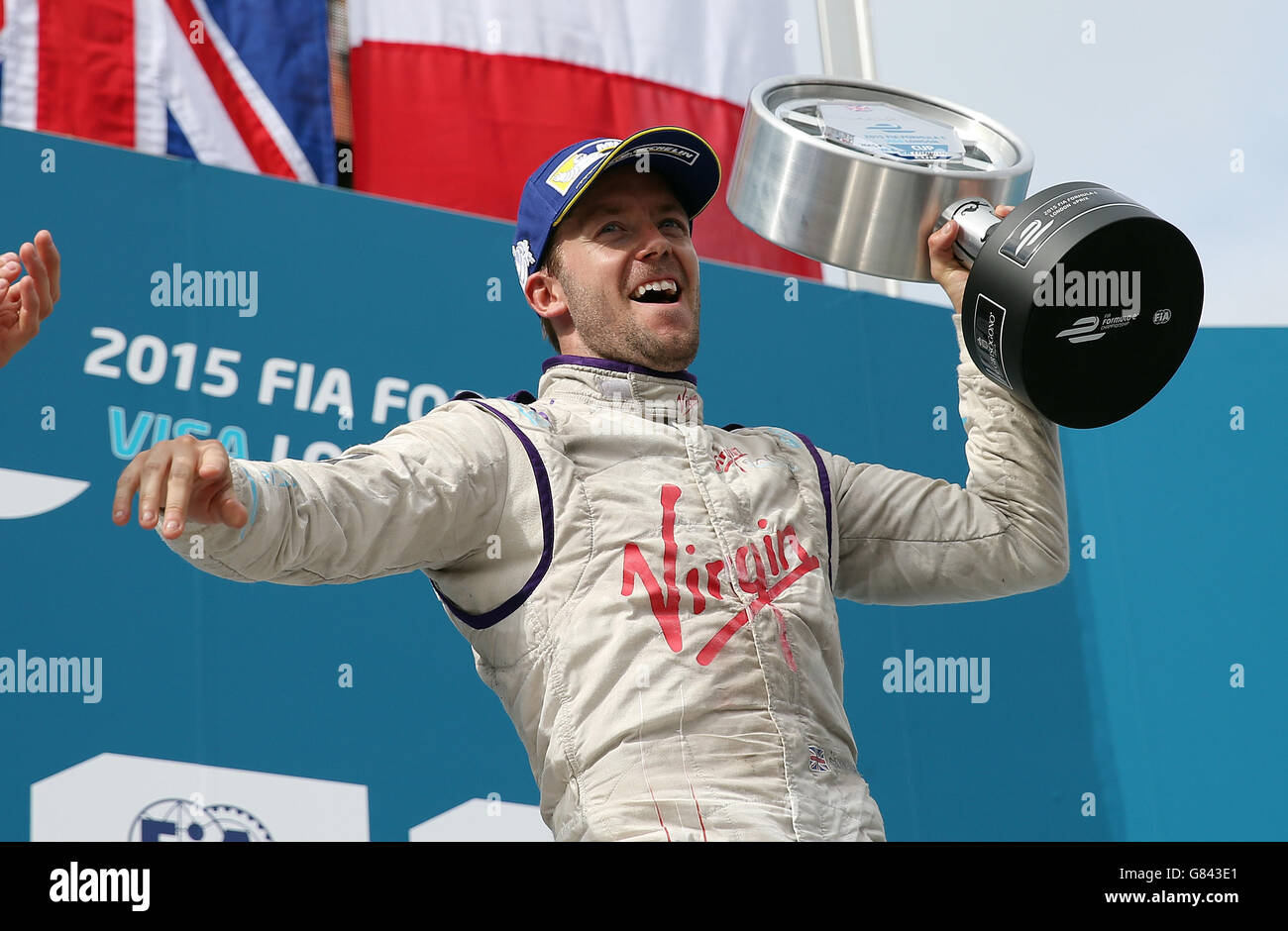 Virgin Racing Sam Bird Virgin Racing's Sam Bird celebrates his victory in the Visa London ...