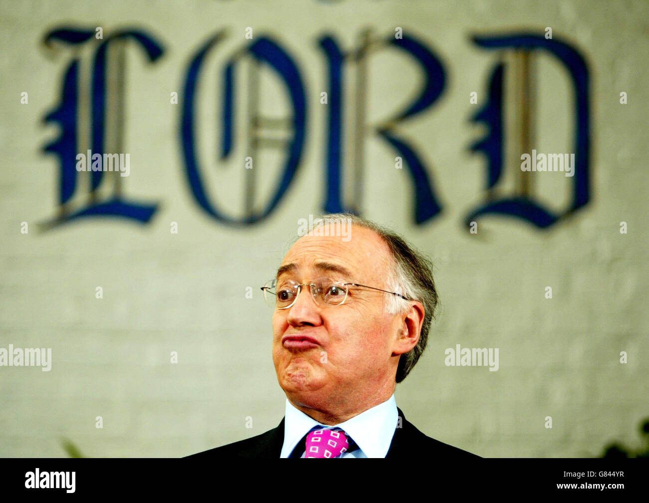 General Election Campaign 2005 - Michael Howard speech - Tabernacle Christian Centre. Leader of the Conservative Party Michael Howard. Stock Photo