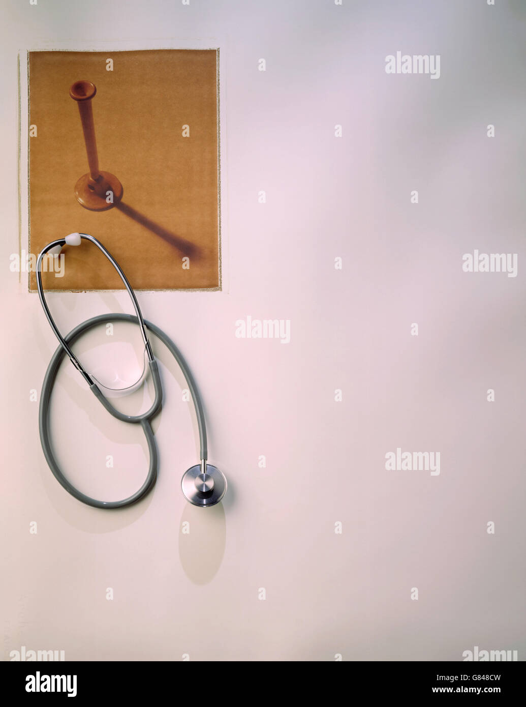 modern and antique stethoscope Stock Photo Alamy