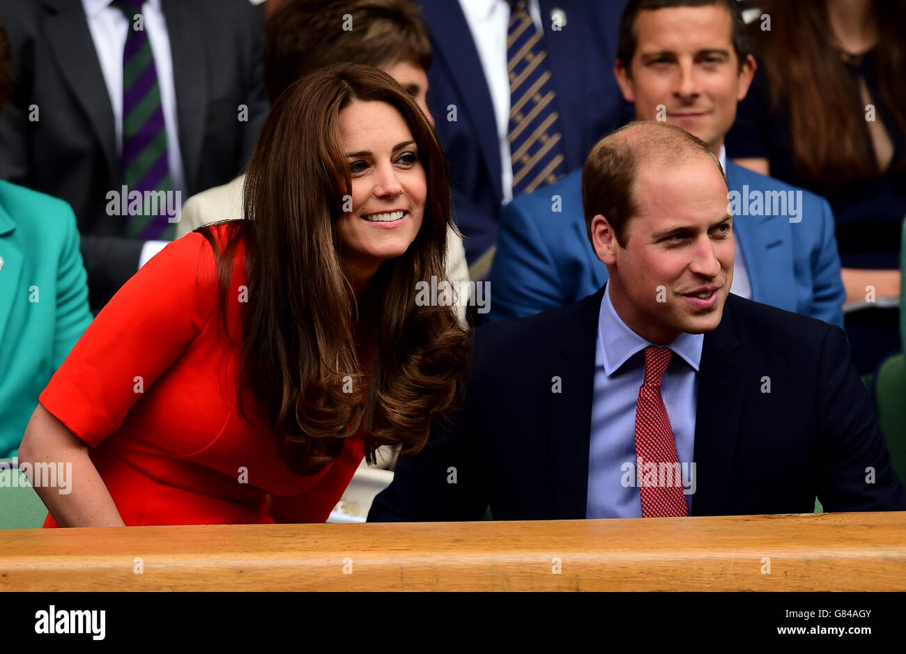 The Duke and Duchess of Cambridge in the Royal Box on day Nine of the