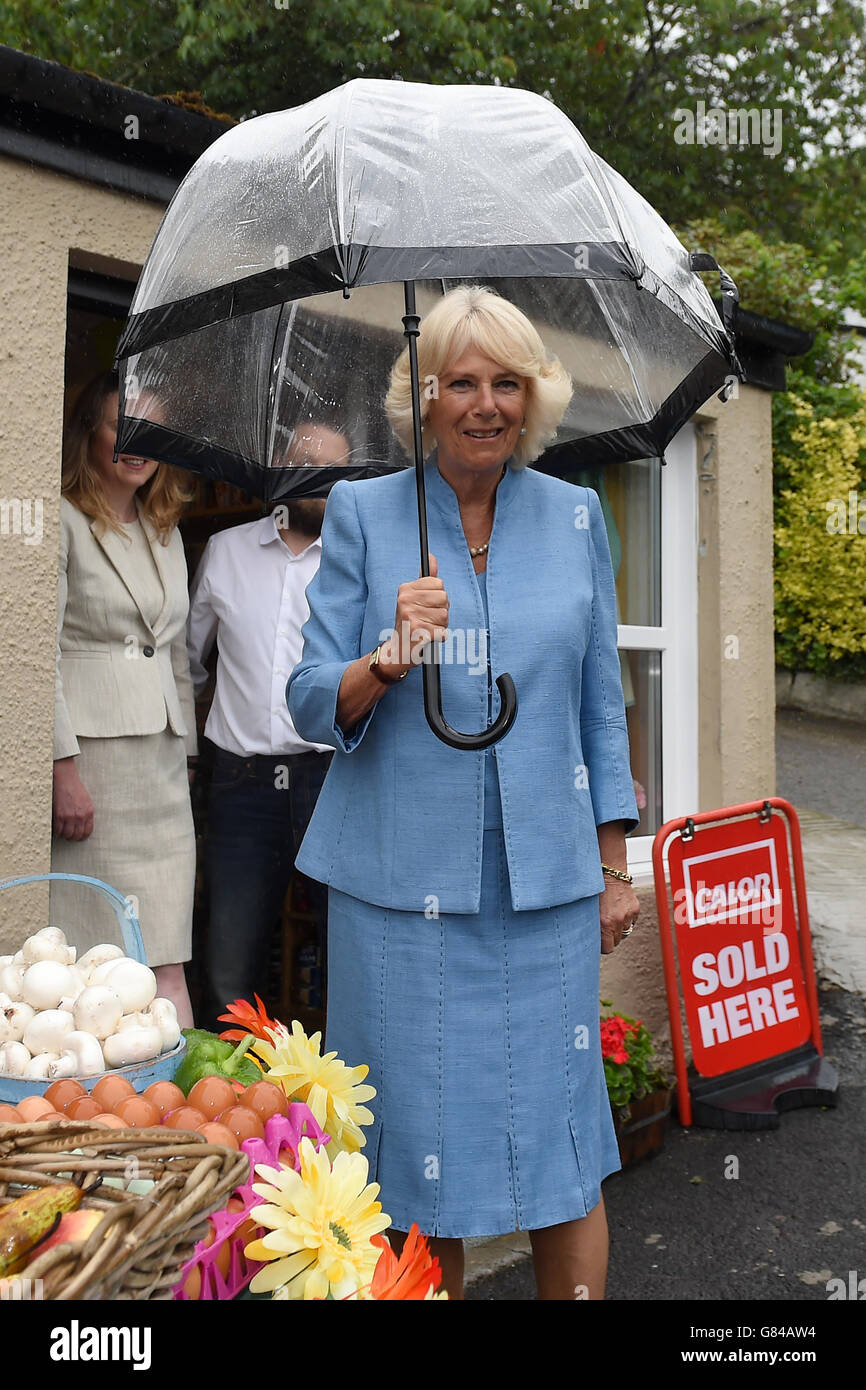 The Duchess of Cornwall during a visit to the Royal Oak Pub in Rhandirmwyn, Llandovery on the third day of her visit to Wales. Picture date: Wednesday July 8, 2015. See PA story ROYAL Charles. Photo credit should read: Joe Giddens/PA Wire Stock Photo