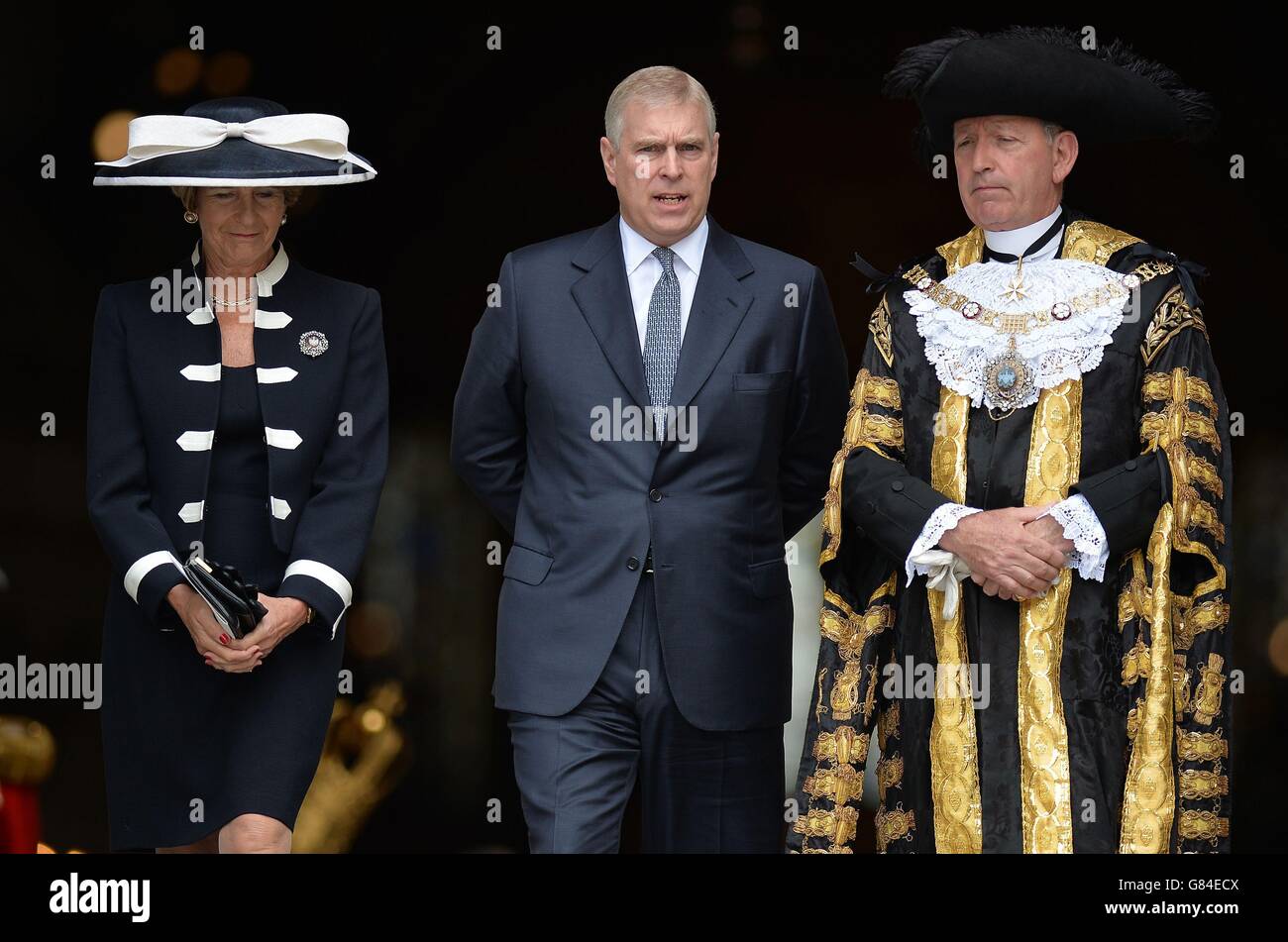 The Duke of York (centre) walks with the Lord Mayor of London Alan ...