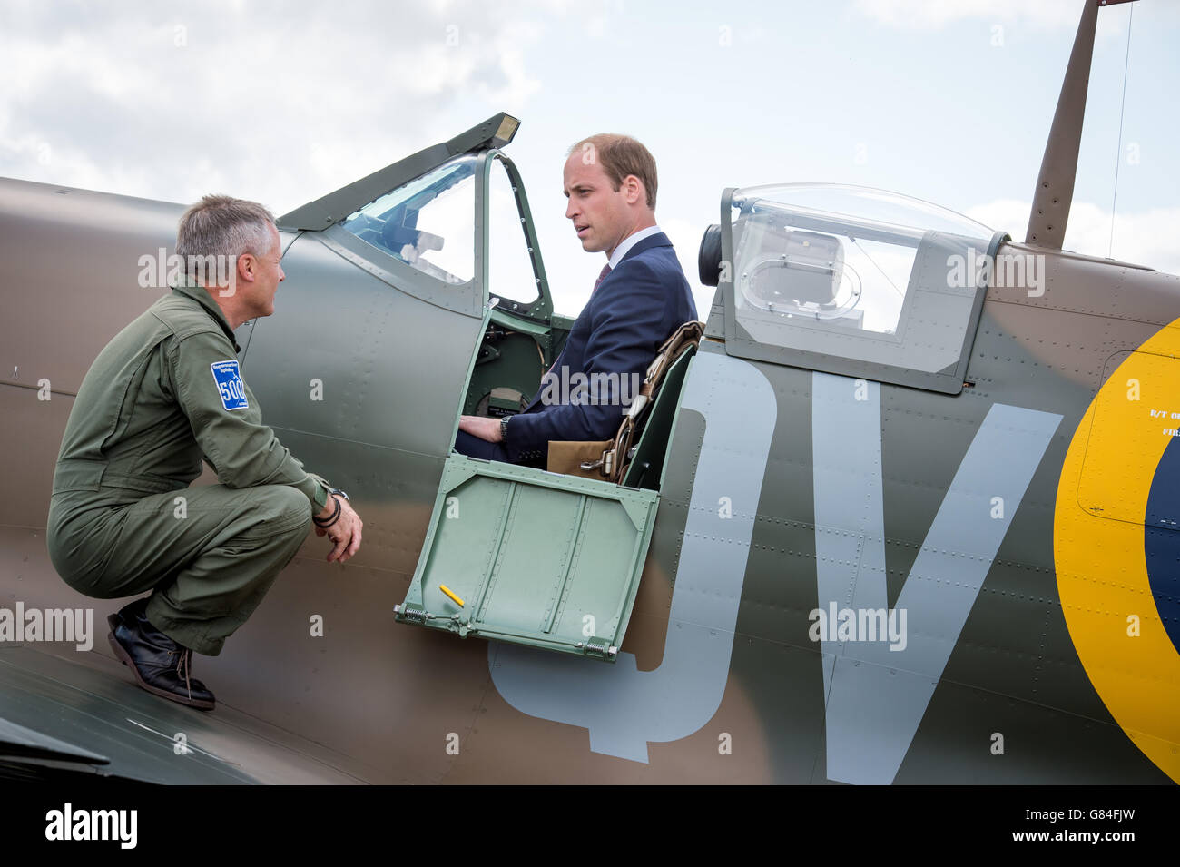 Royal visit to Imperial War Museum Stock Photo
