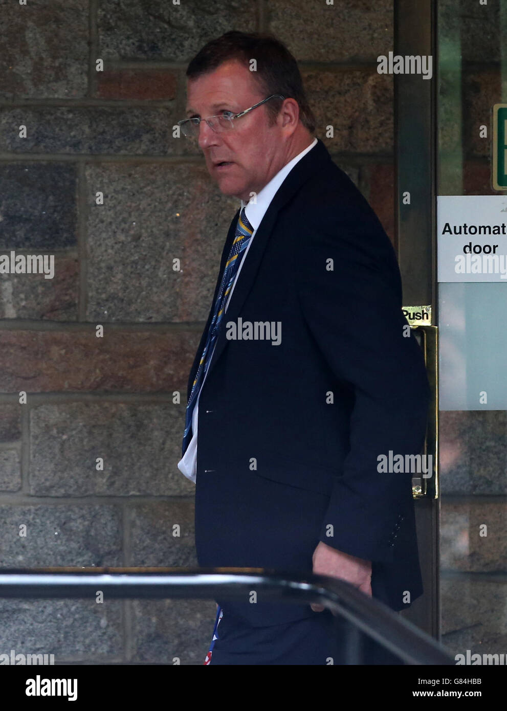 Former St Johnstone player Roddy Grant at the funeral of Billy and Lisa ...