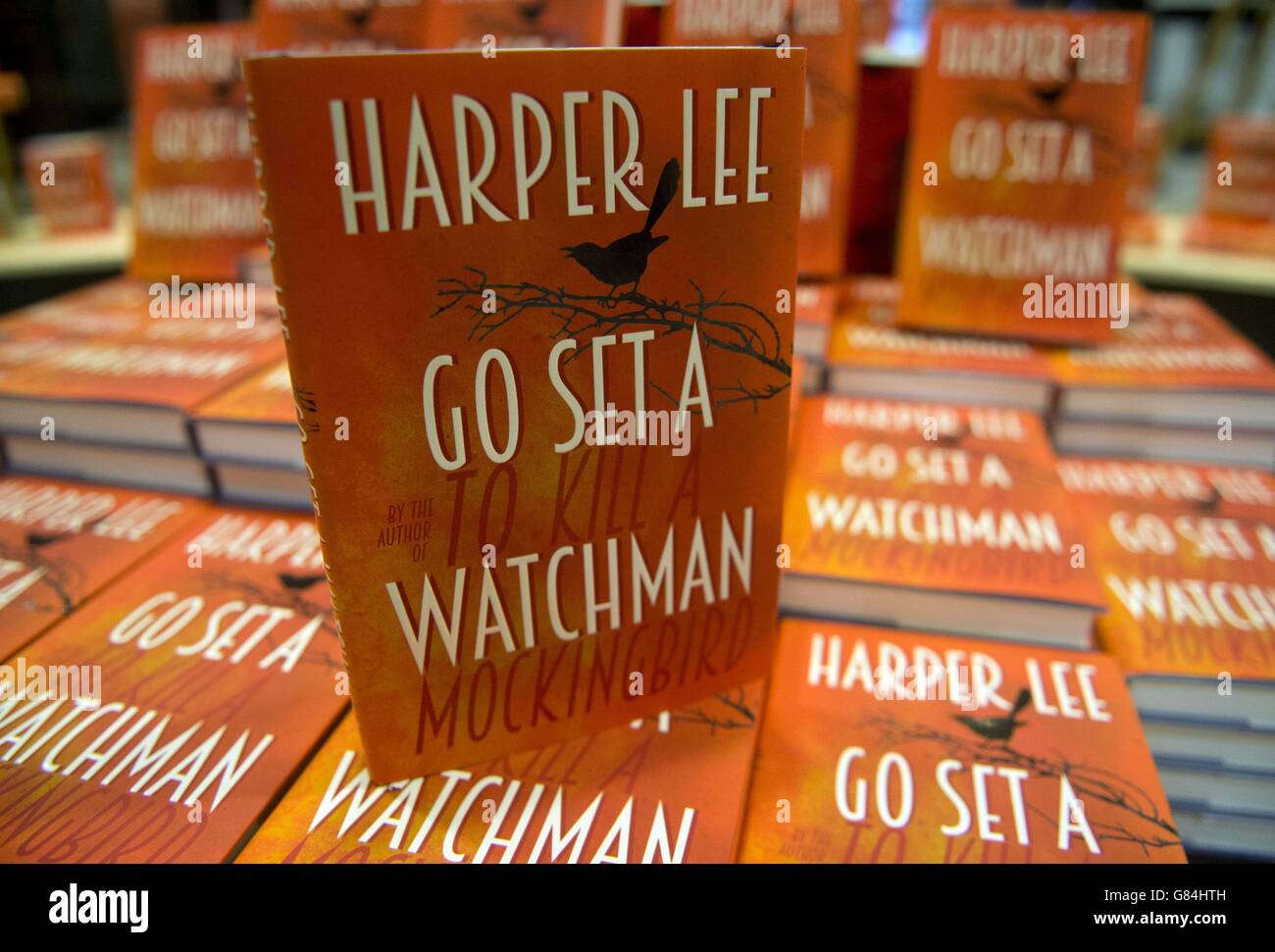 The launch of Harper Lee's novel 'Go Set A Watchman' at Waterstones on Piccadilly, London. Stock Photo