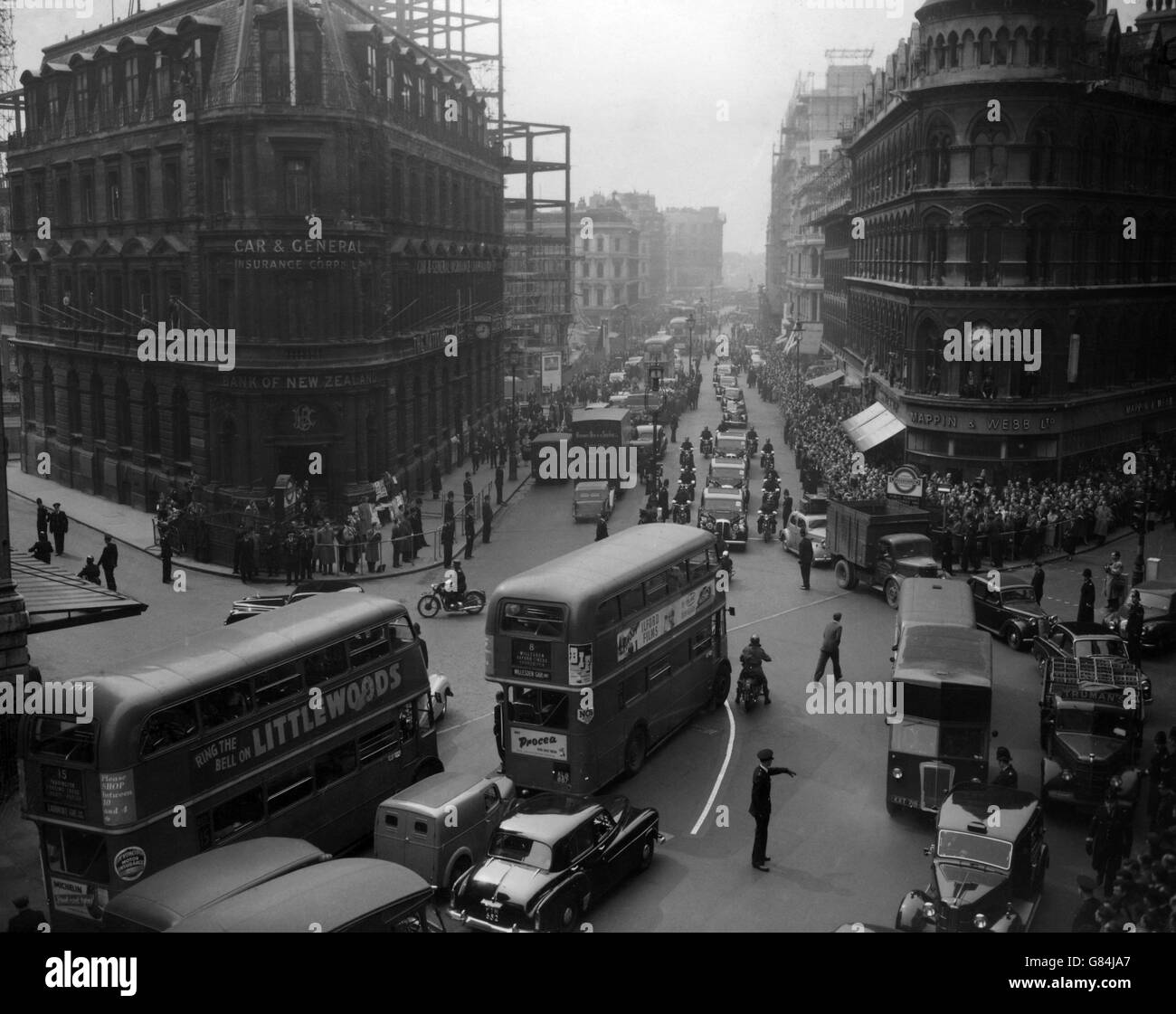 Politics - Marshal Nikolai Bulganin and Nikita Krushchev Visit to Britain - London Stock Photo