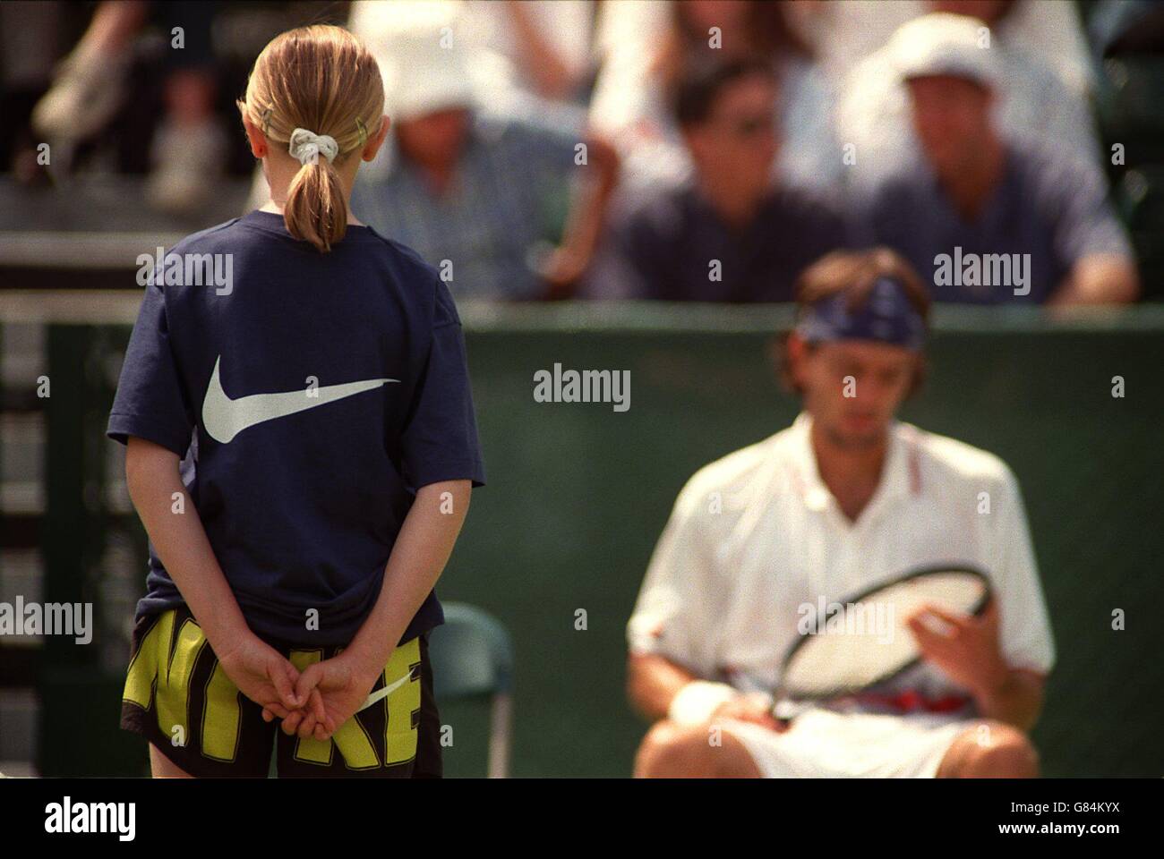 Tennis Nottingham Open Tennis. Nike Ball Girl Stock Photo Alamy