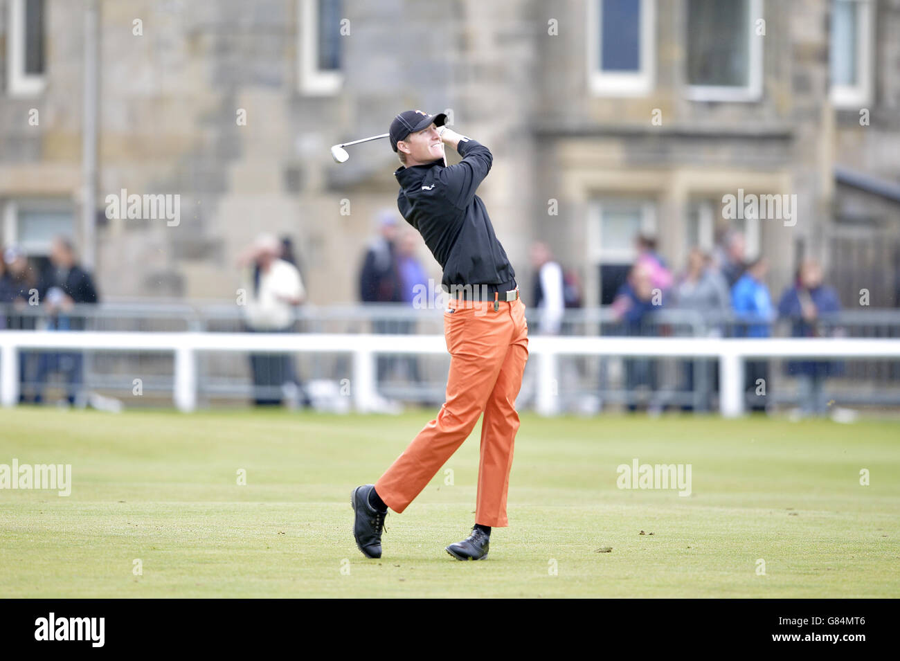 USA's Jordan Niebrugge in action during day five of The Open Championship 2015 at St Andrews, Fife. Stock Photo