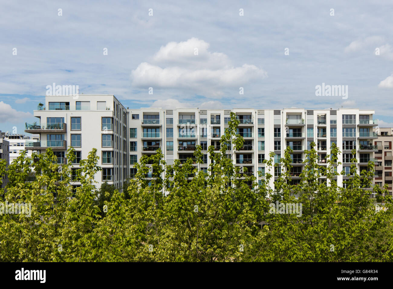modern apartment building - real estate exterior Stock Photo