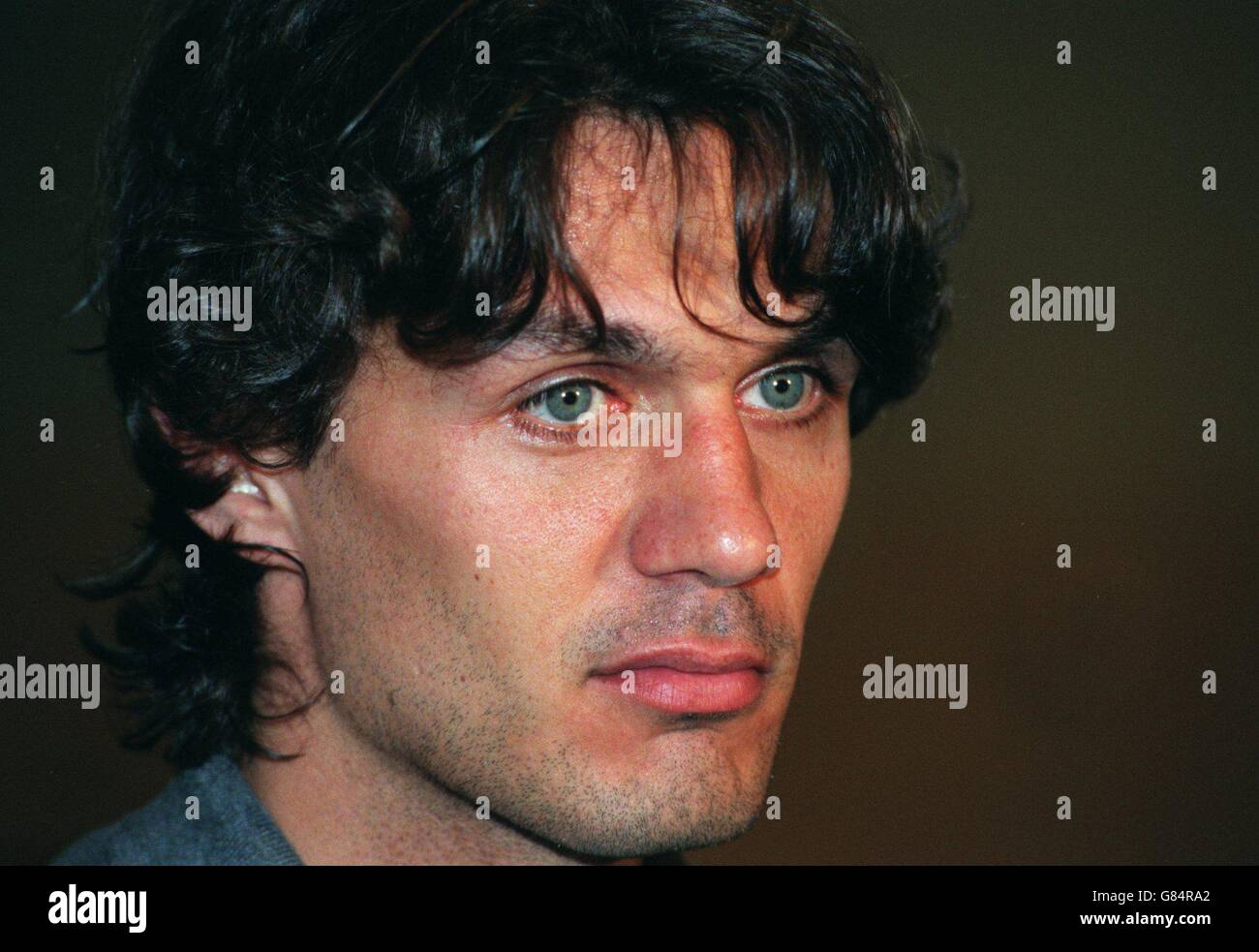 International Soccer ... Le Tournoi de France ... Brazil v Italy. Paolo Maldini, Italy Stock Photo