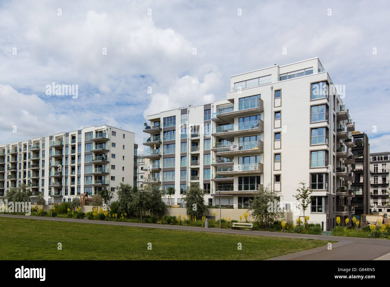 modern residential building complex - apartment house Stock Photo