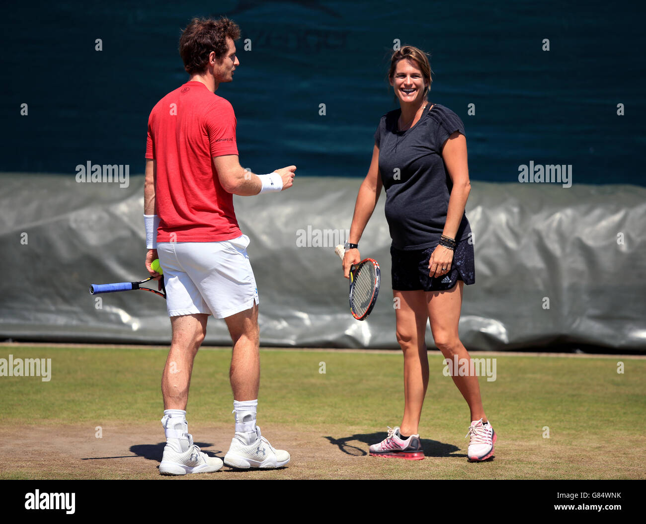 Andy Murray And Amelie Mauresmo right During Day Five Of The andy-murray-and-amelie-mauresmo-right-during-day-five-of-the