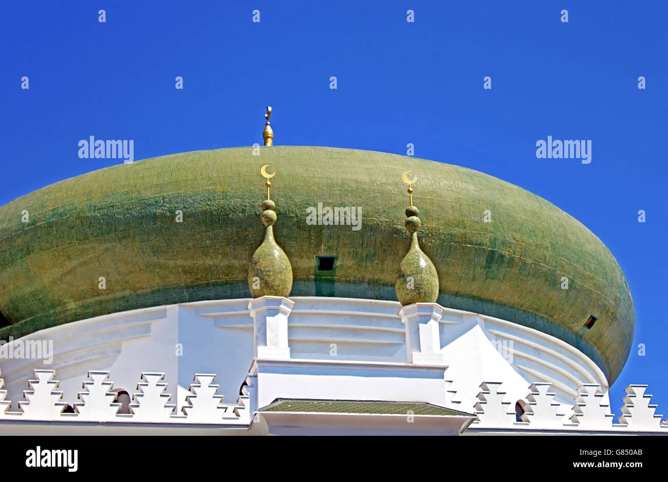 Dome of the Al-Salam Mosque and Arabian Cultural Center are located in Odessa, Ukraine Stock Photo