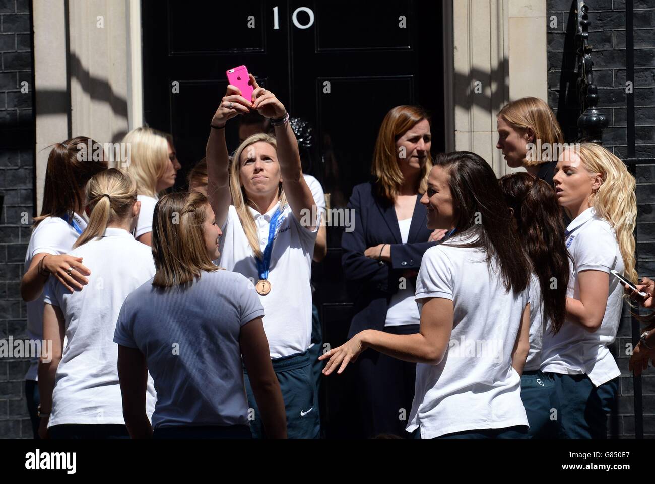 England Women's Football team reception at Downing Street Stock Photo