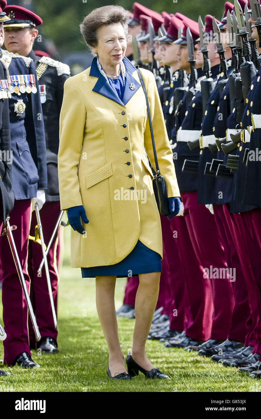 The Princess Royal, in her role as ColonelinChief, as she inspects