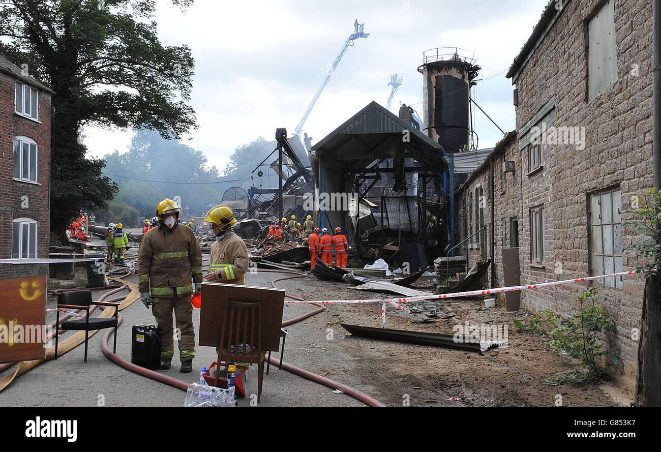Cheshire mill explosion Stock Photo