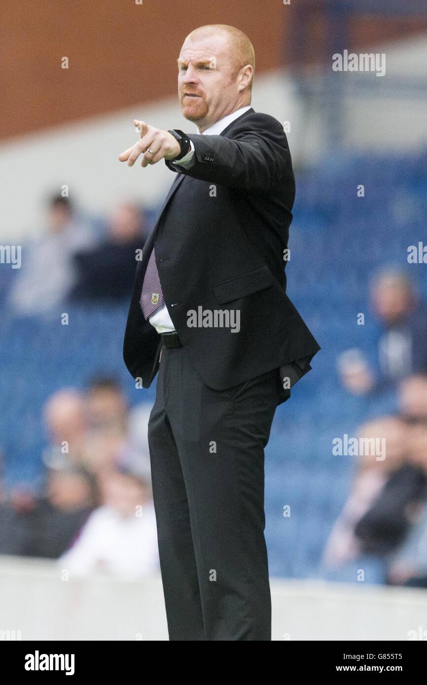 Burnley manager Sean Dyce during the pre-season friendly match at the Ibrox Stadium, Glasgow. Stock Photo