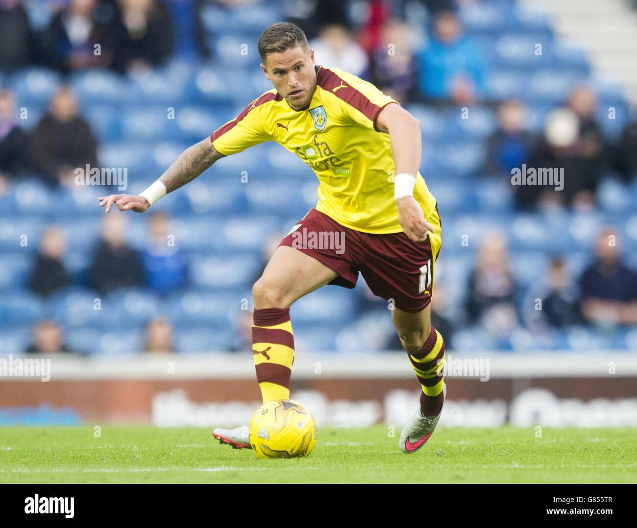 Burnley Michael Kightly during the pre-season friendly match at the Ibrox Stadium, Glasgow. Stock Photo