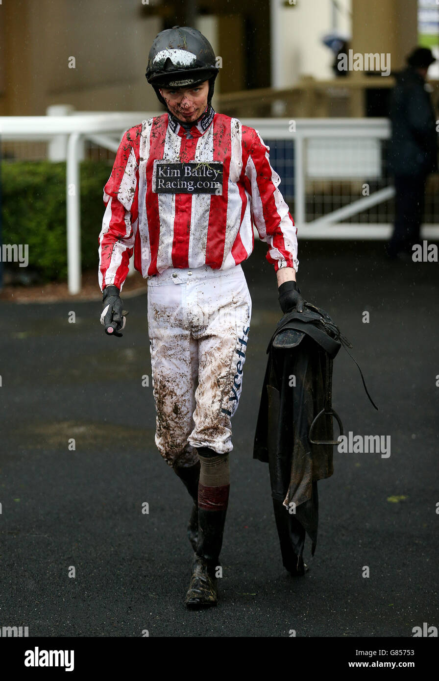 Jockey William Twiston-Davies after the John Guest Brown Jack Stakes during day one of the King George Weekend at Ascot Racecourse. Stock Photo