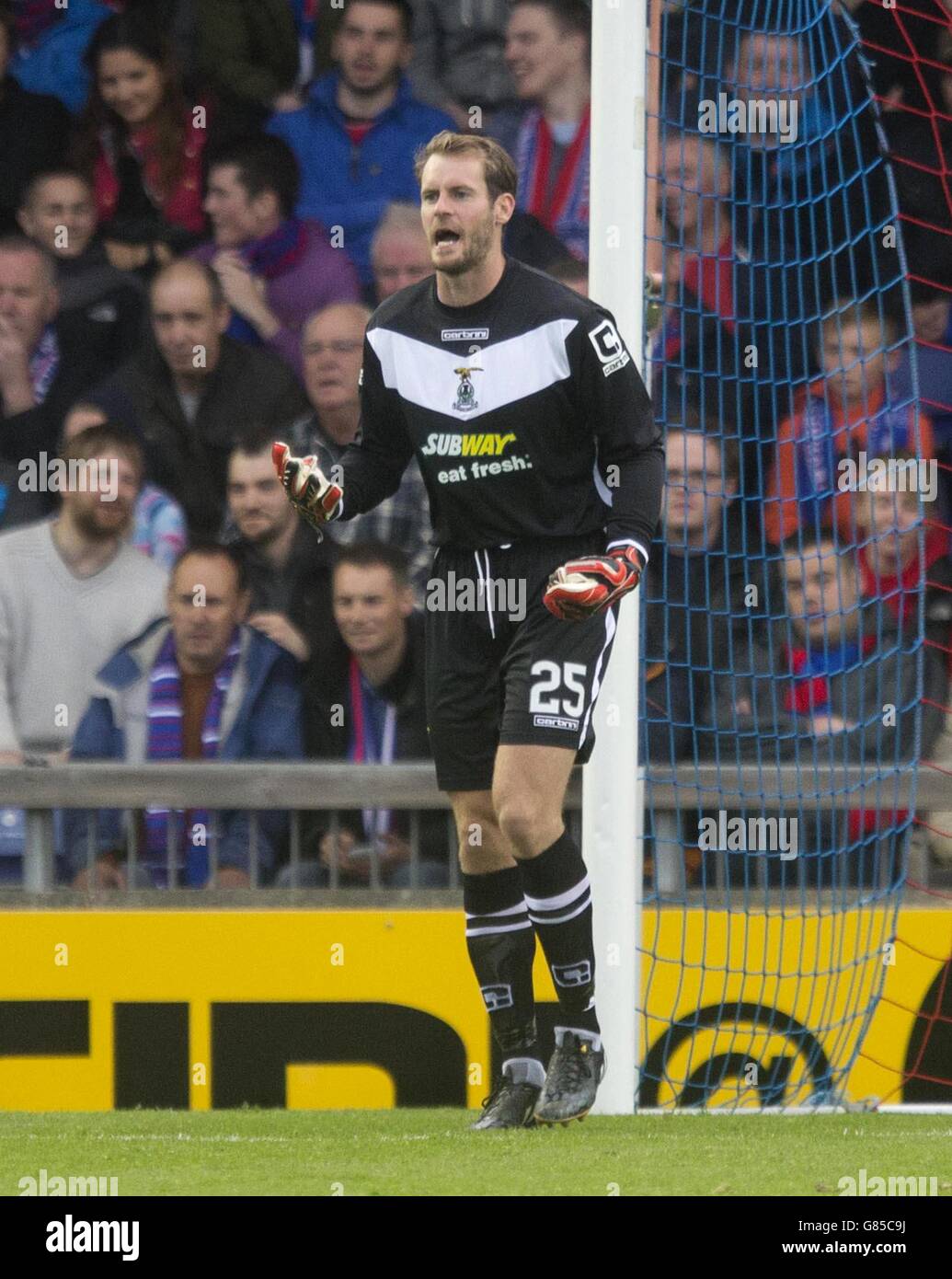 Inverness Caledonian Thistle goalkeeper Owain Fon Williams during the Europa League Second Qualifying Round, First Leg, at Caledonian Stadium, Inverness, Scotland. PRESS ASSOCIATION Photo. Picture date: Thursday July 16, 2015. See PA story SOCCER Inverness. Photo credit should read: Jeff Holmes/PA Wire. Stock Photo