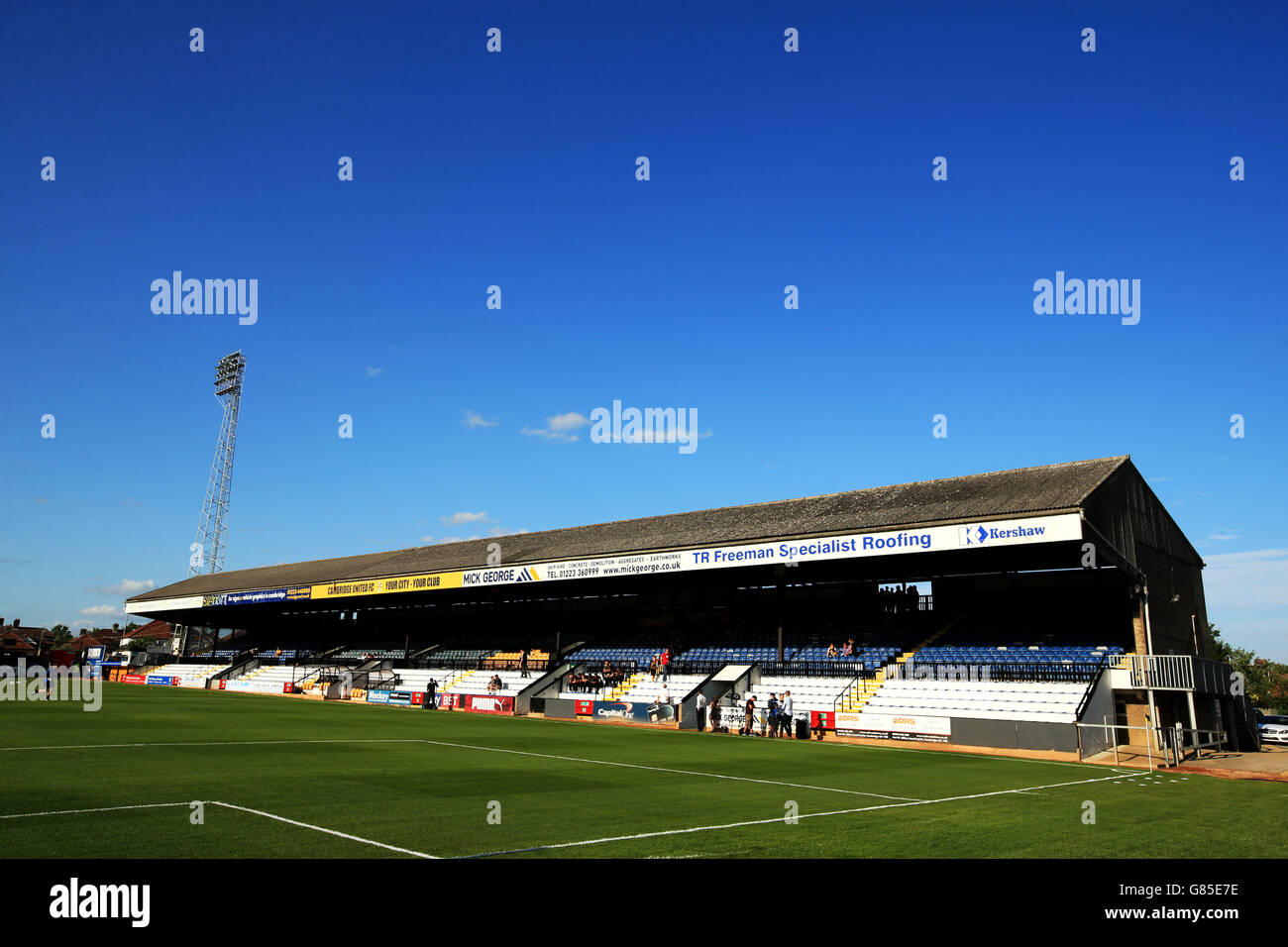 A general view of the Abbey Stadium, home of Cambridge United Stock